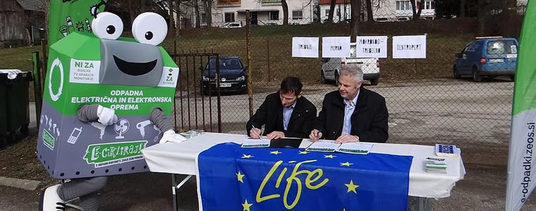 Dogodek v Trebnjem ob predaji novih uličnih zbiralnikov